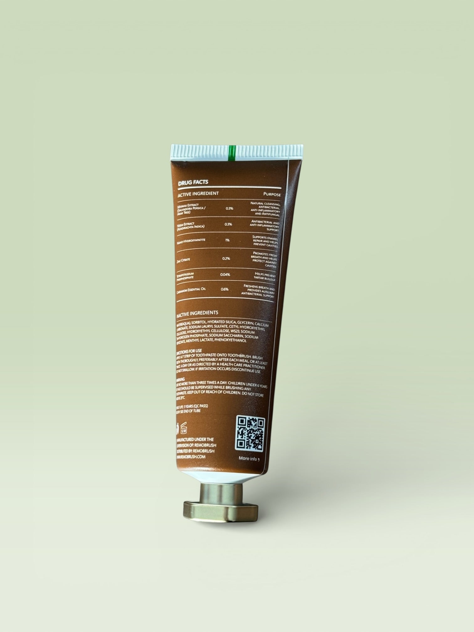 RemoBrush Natural Miswak & Neem Toothpaste (Halal Certified)