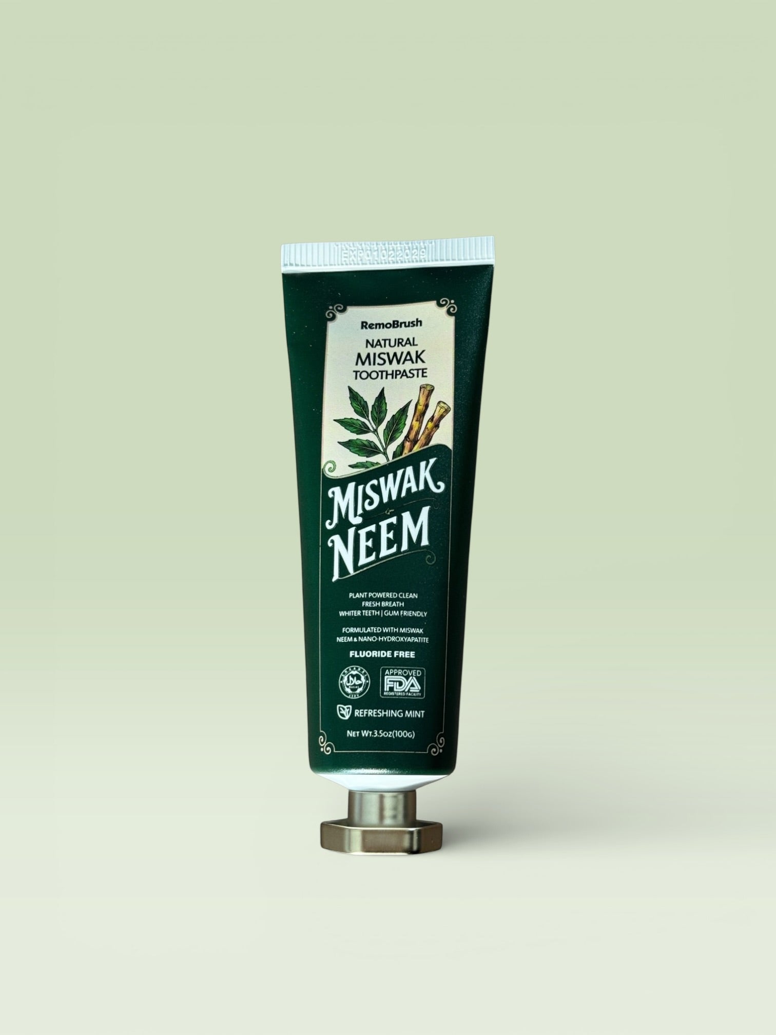 RemoBrush Natural Miswak & Neem Toothpaste (Halal Certified)