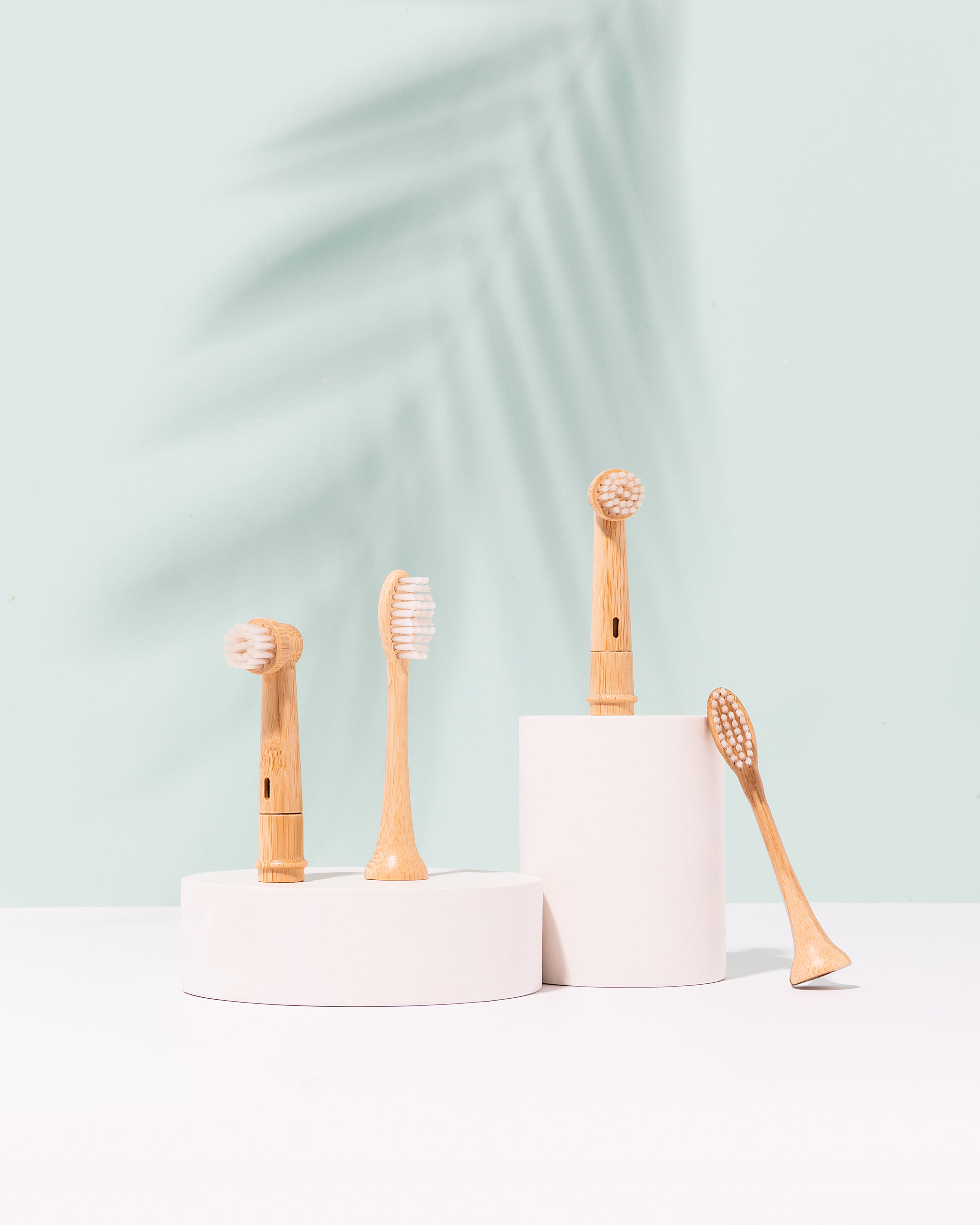 Miswak-Infused Electric Bamboo Toothbrush Heads (2-Pack)
