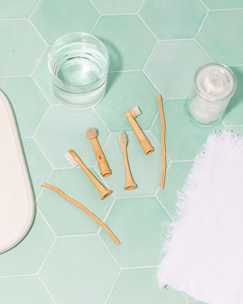 Têtes de brosse à dents électriques en bambou à brins de Miswak (paquet de 2)
