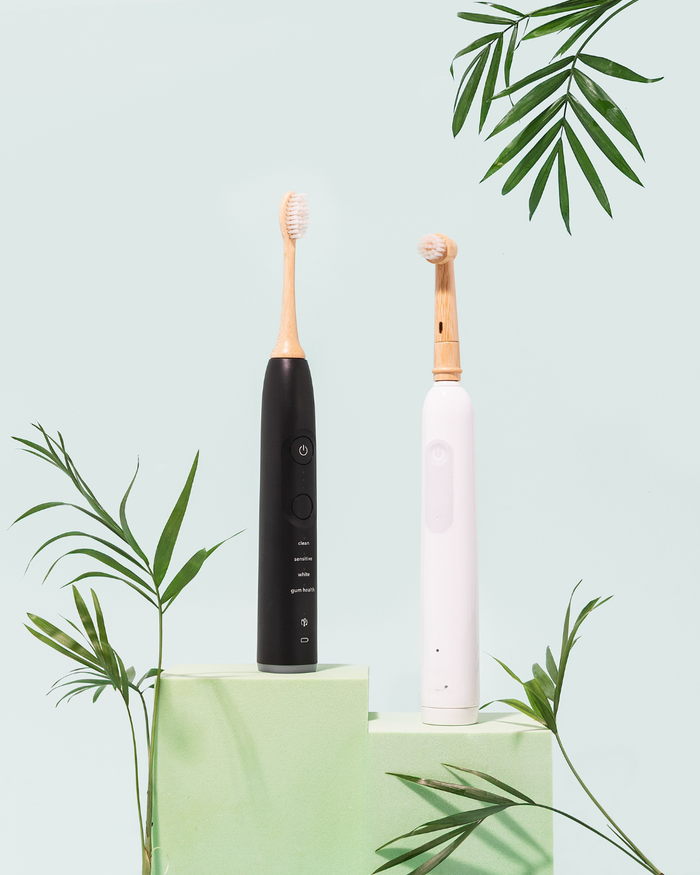 Miswak Bristles Electric Bamboo Toothbrush Heads (2-Pack)