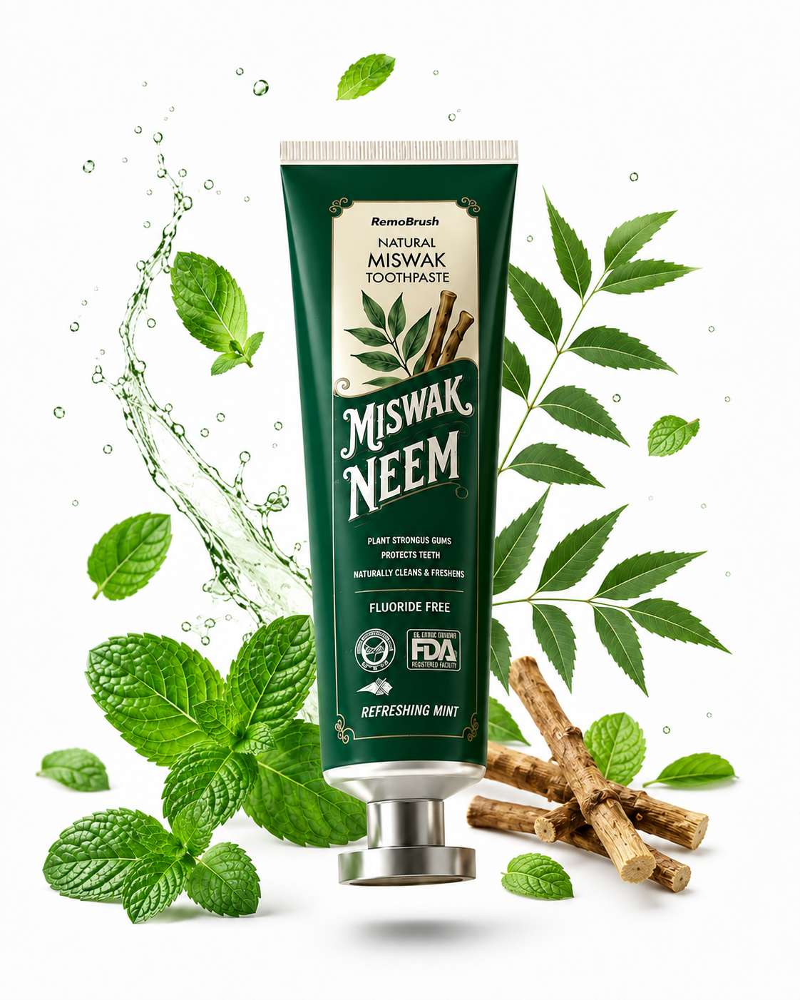 RemoBrush Miswak & Neem Toothpaste (Halal)