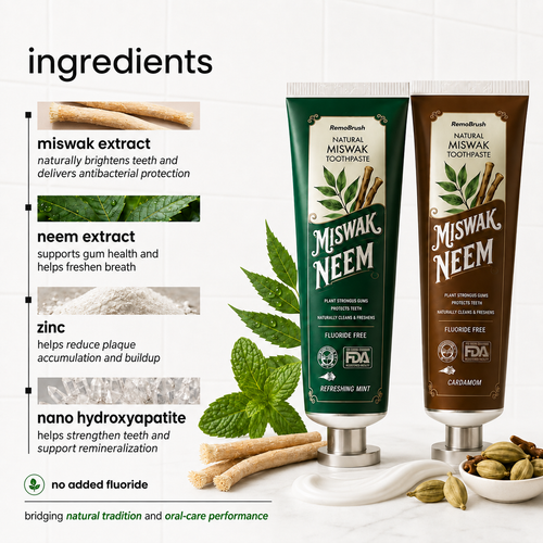 RemoBrush Miswak & Neem Toothpaste (Halal)